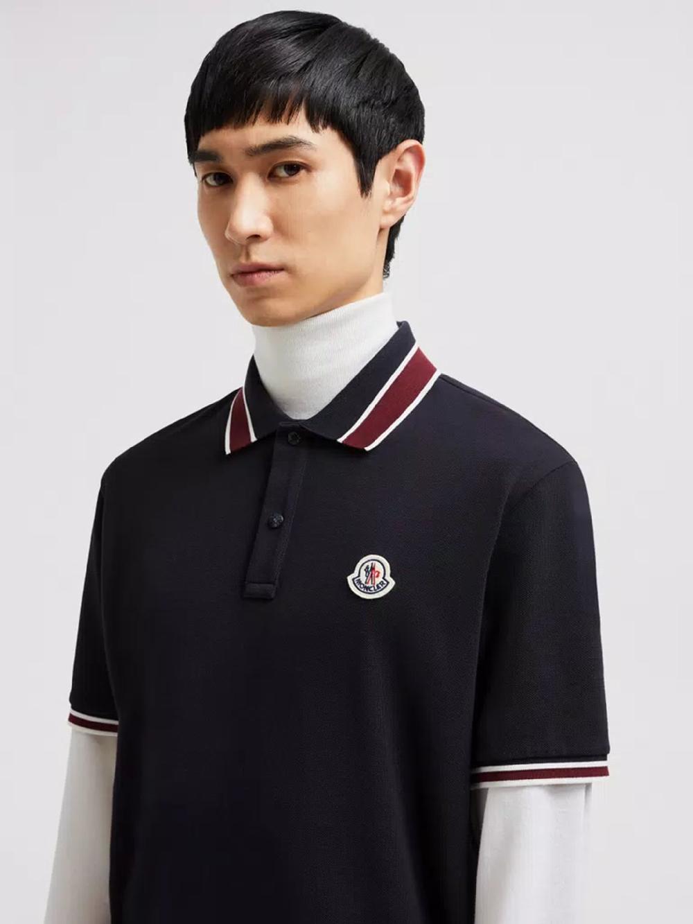 MONCLER Logo Patch Polo Shirt