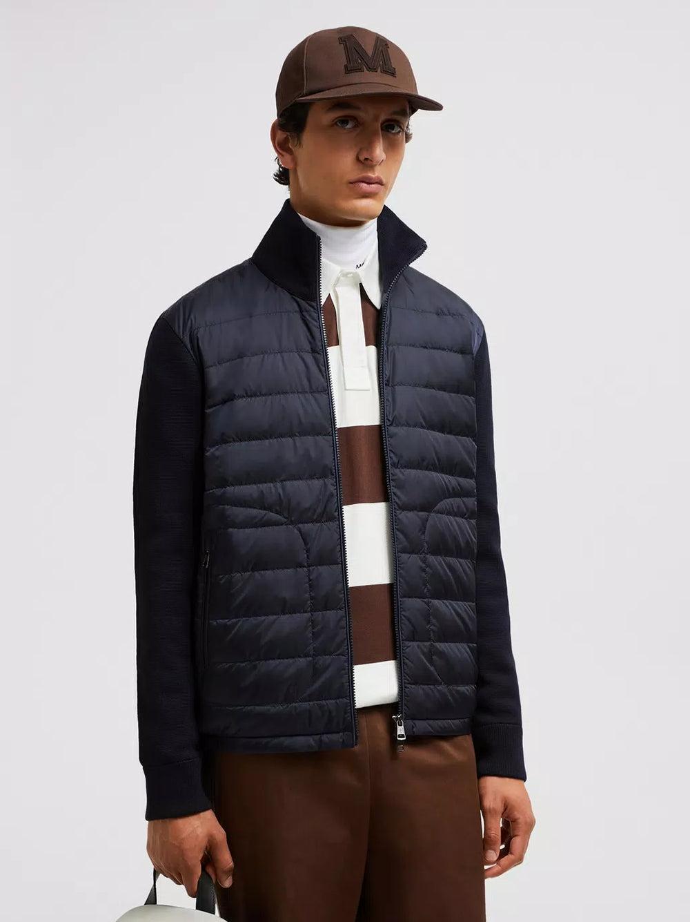 MONCLER Padded Wool Cardigan
