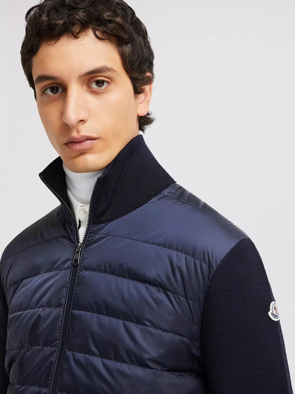 MONCLER Padded Wool Cardigan