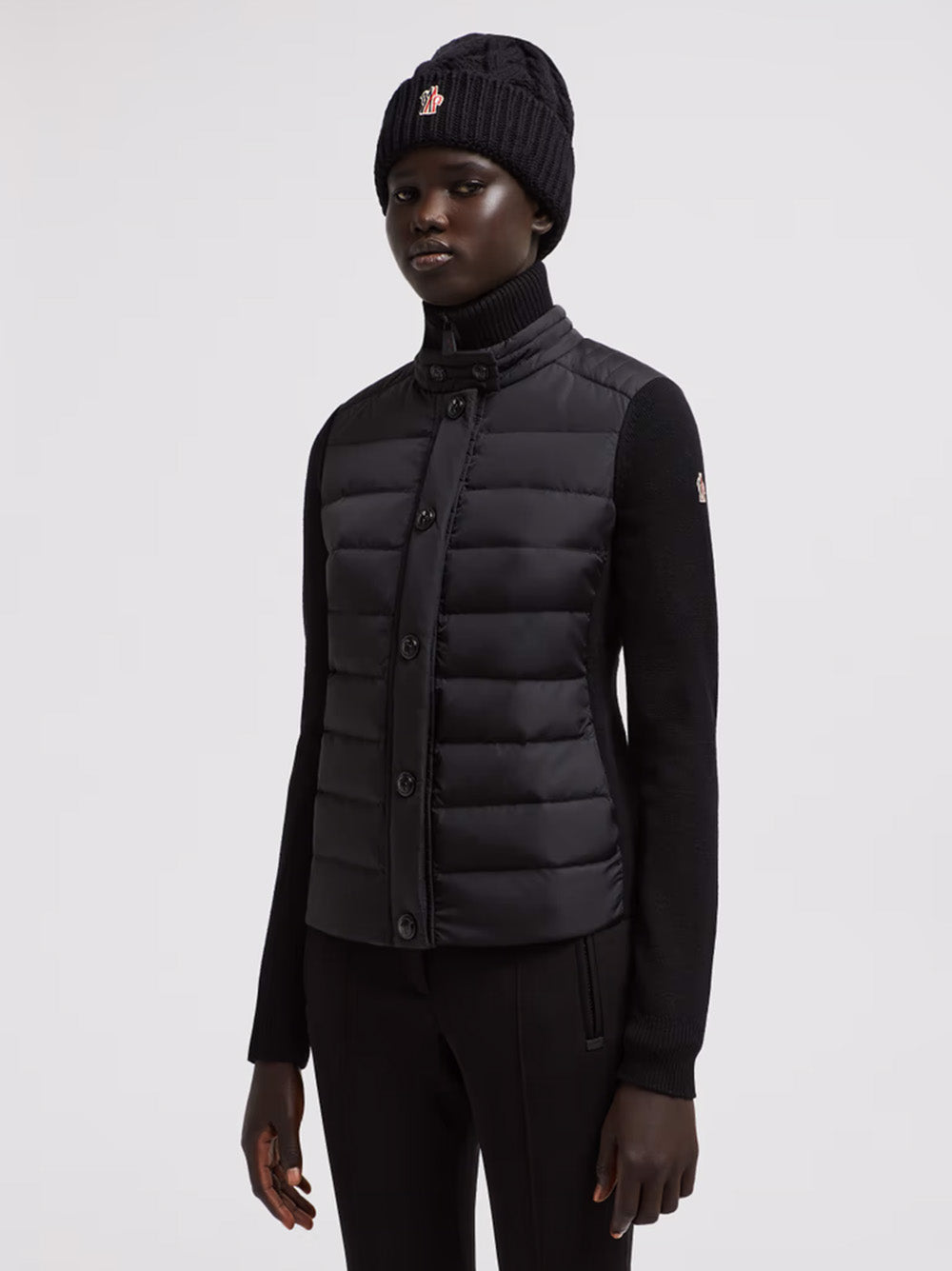 MONCLER Padded Wool Cardigan