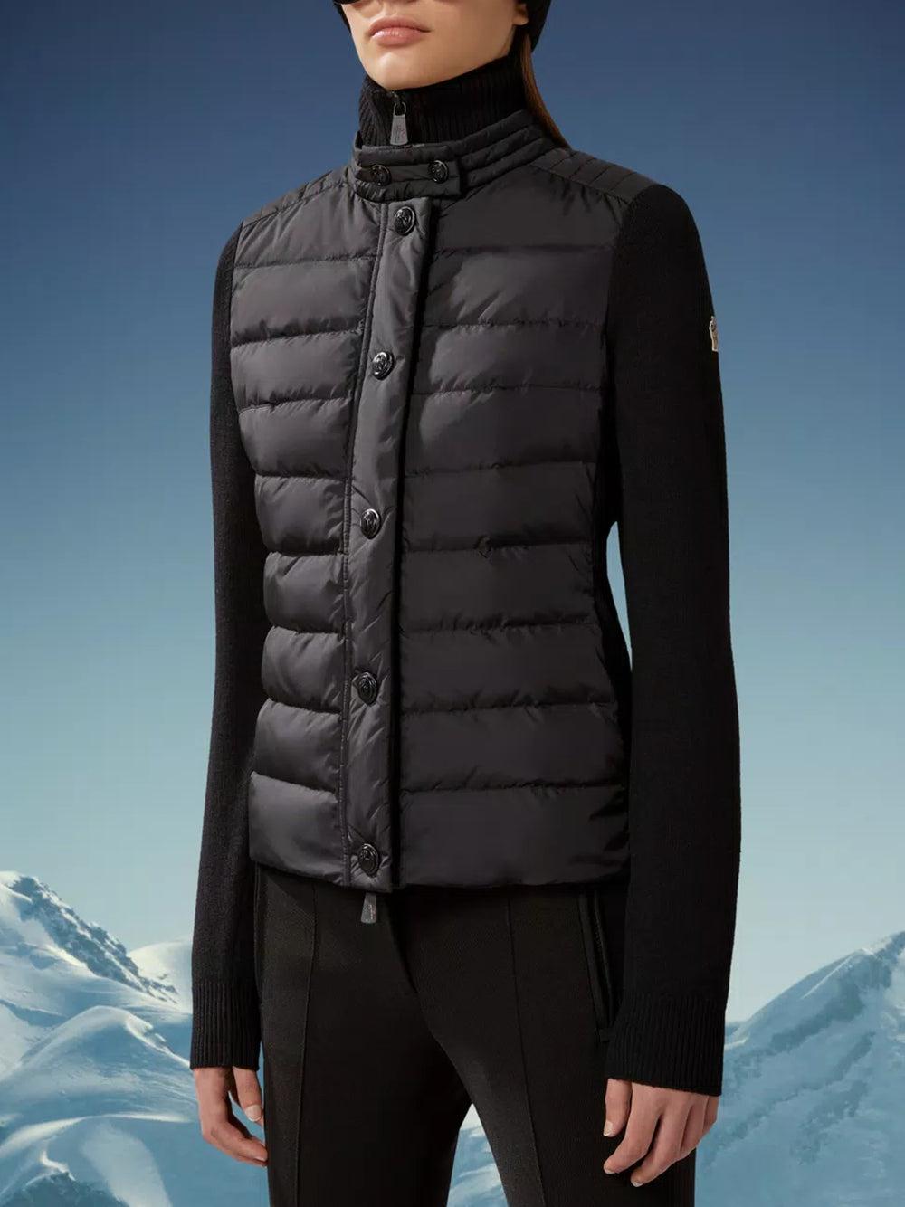 MONCLER Padded Wool Cardigan