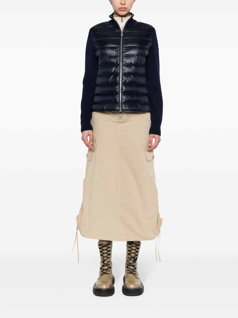 MONCLER Padded Wool Cardigan