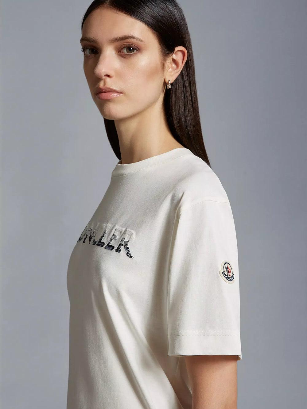 MONCLER Sequin Logo T-shirt