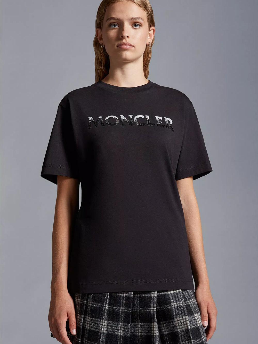 MONCLER Sequin Logo T-shirt