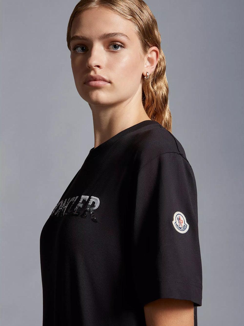 MONCLER Sequin Logo T-shirt