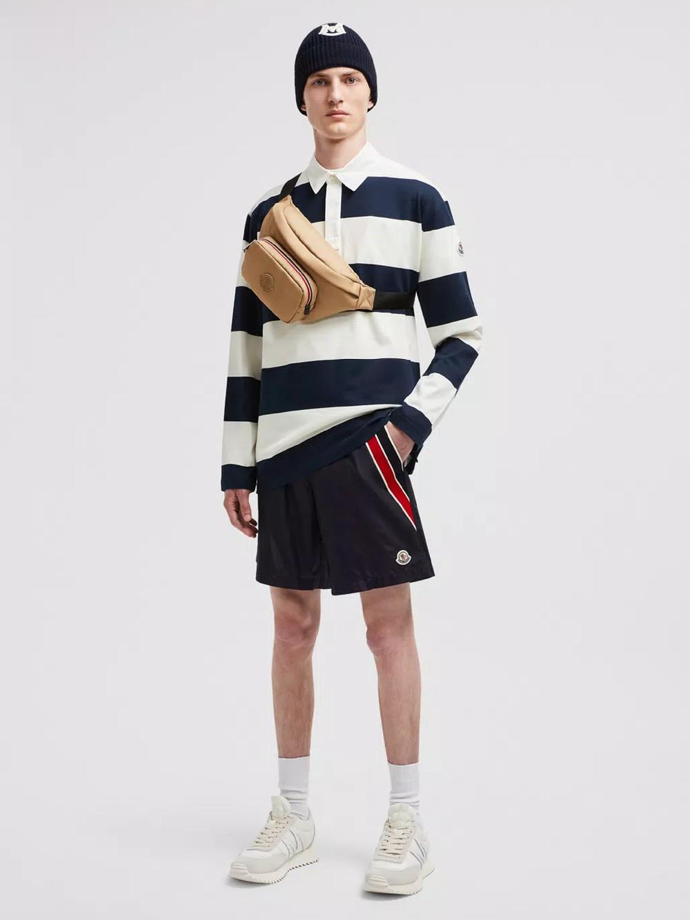 MONCLER Swimsuit With Tricolor Hem