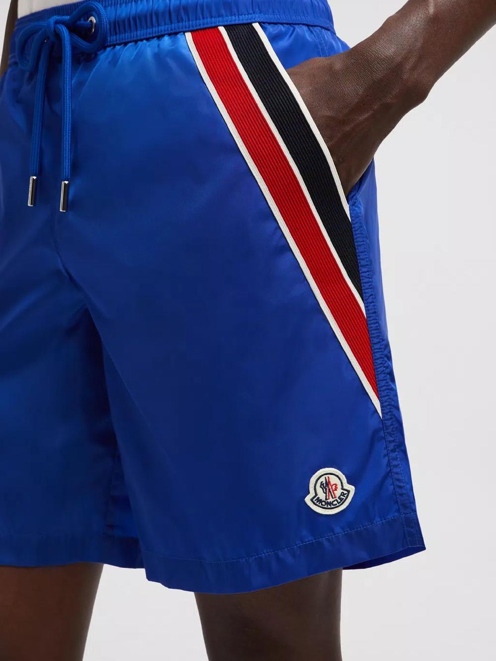 MONCLER Swimsuit With Tricolor Hem