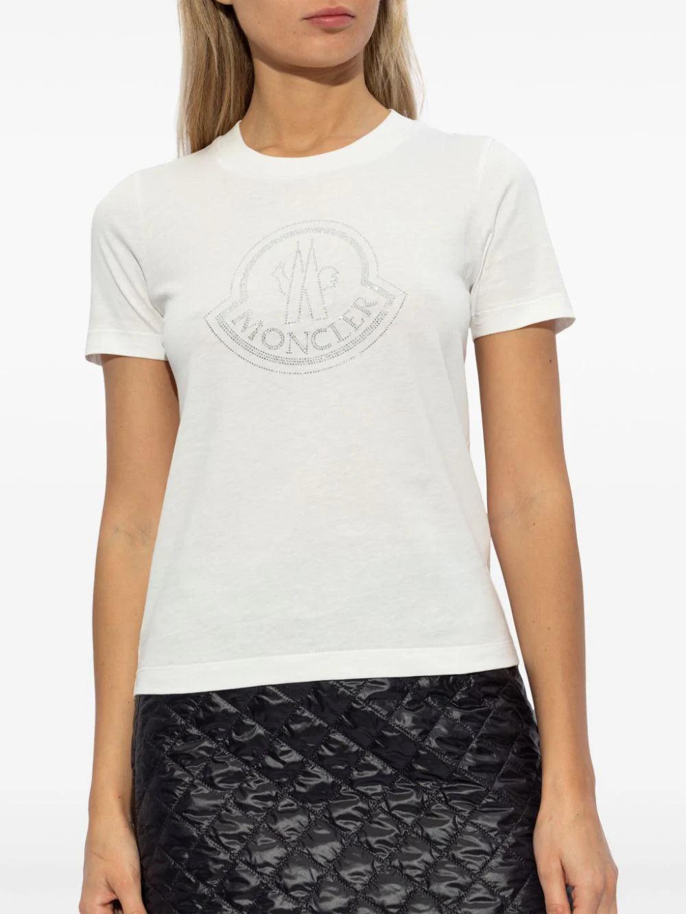 MONCLER T-shirt With Crystal Logo