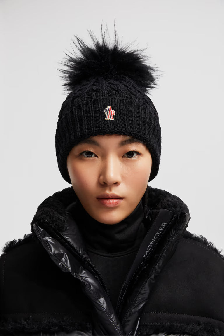 MONCLER Wool Hat With Pom Pom