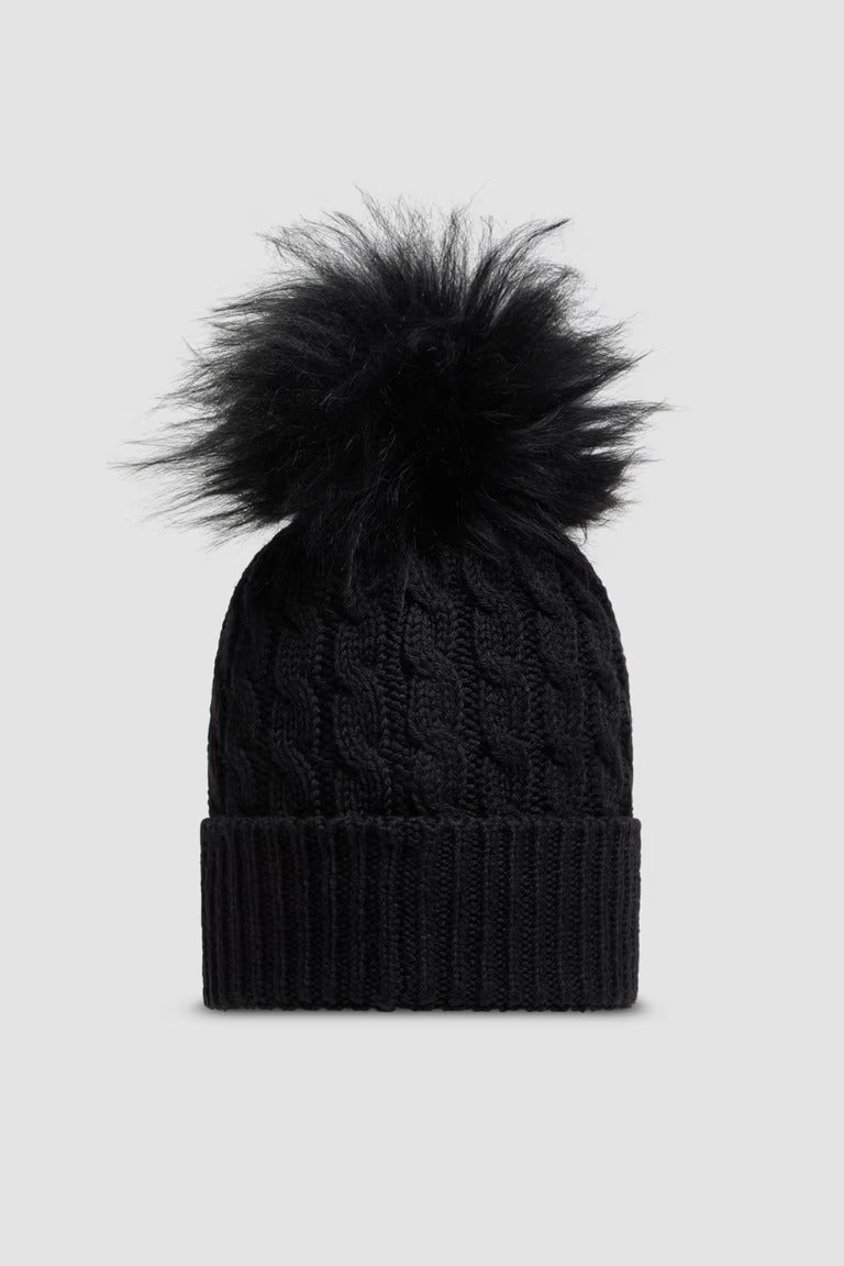MONCLER Wool Hat With Pom Pom