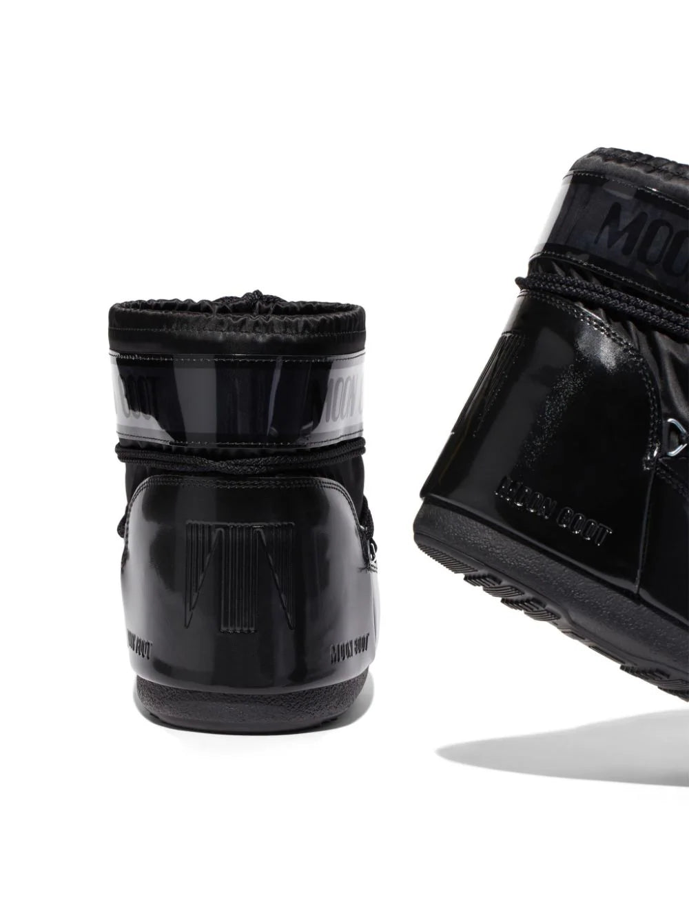 MOON BOOT Icon Low Glance Black In Satin