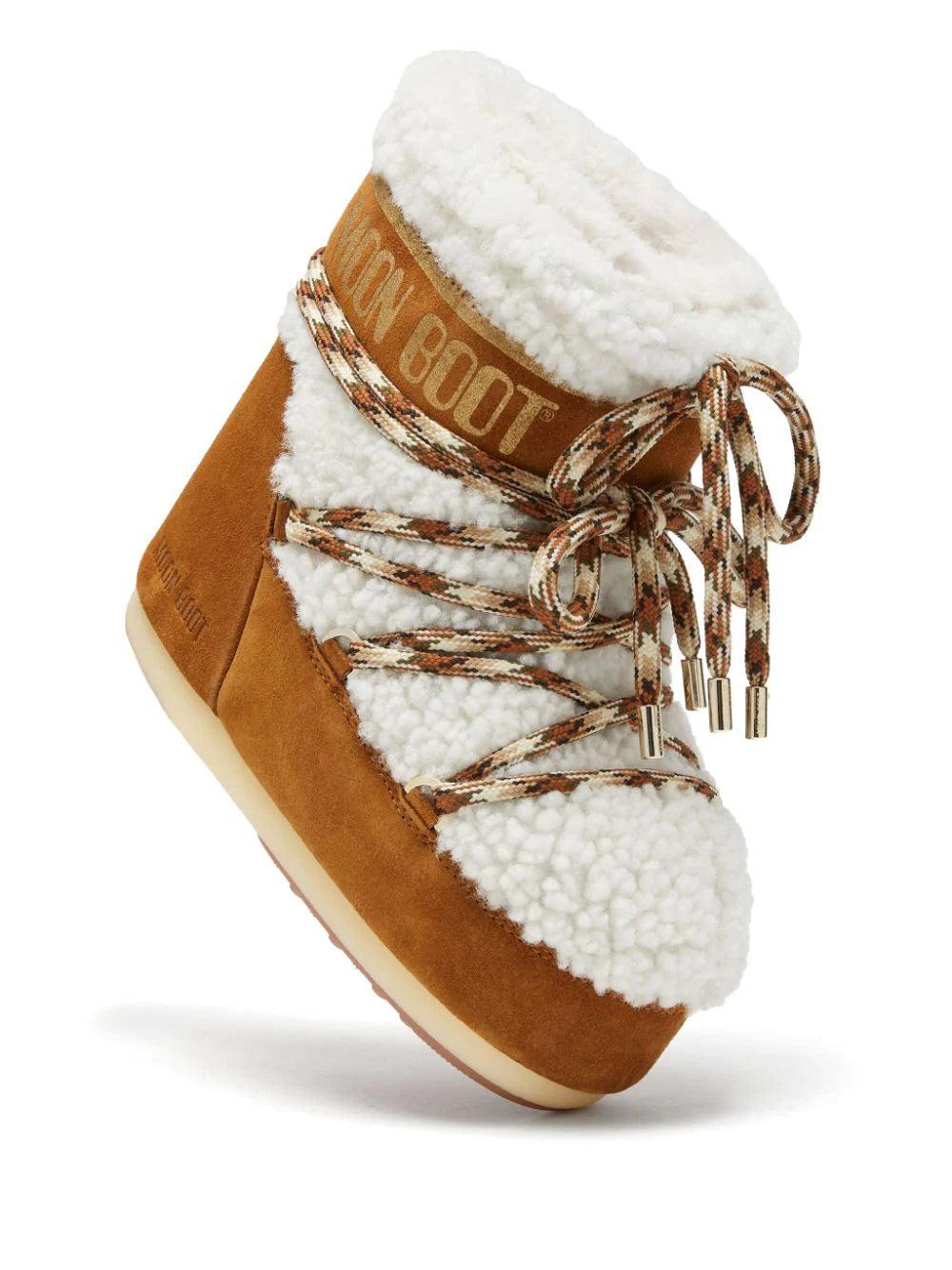MOON BOOT Lab69 Icon Low Hazelnut In Shearling