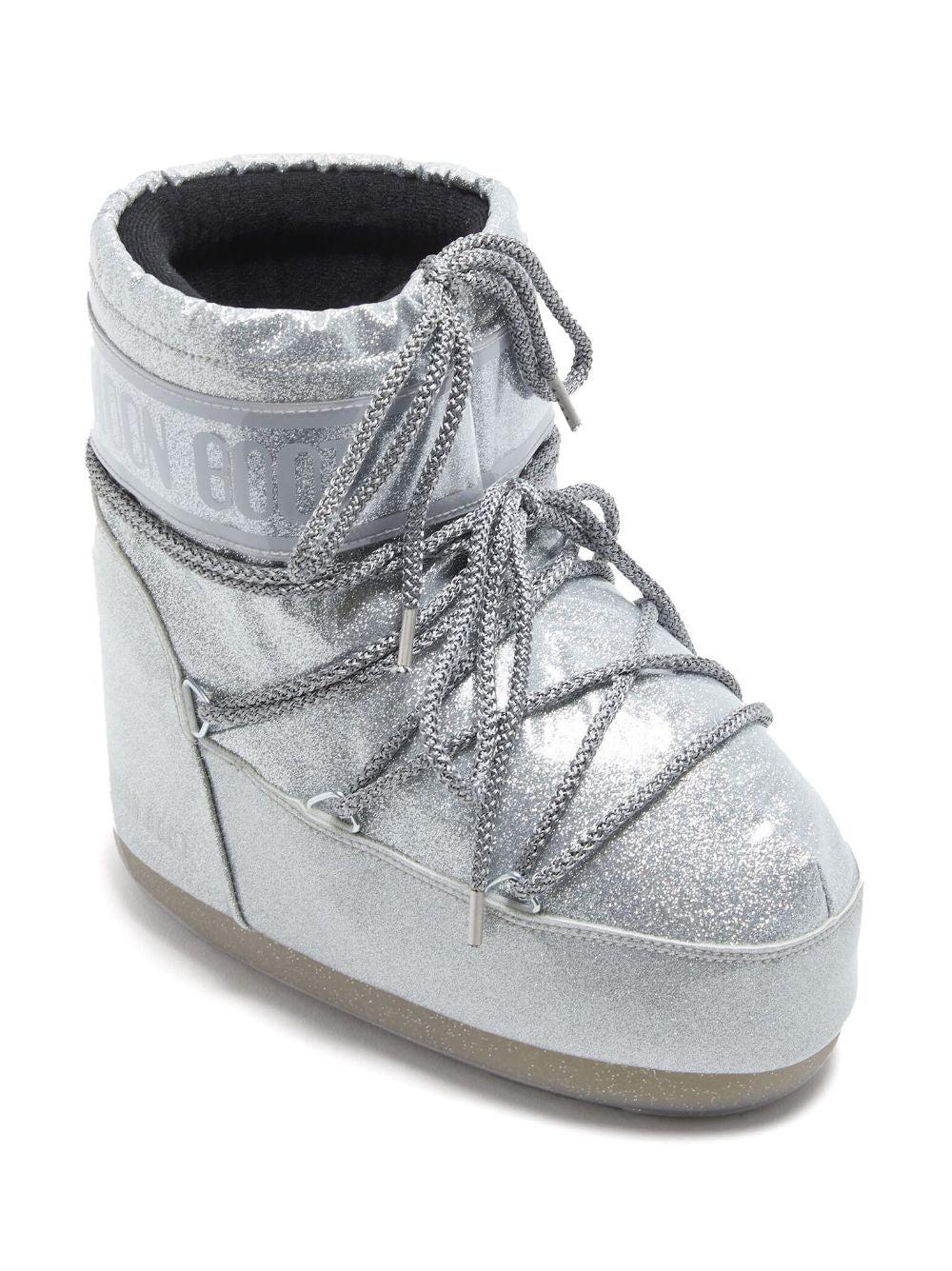 MOON BOOT Silver Low Glitter Icon