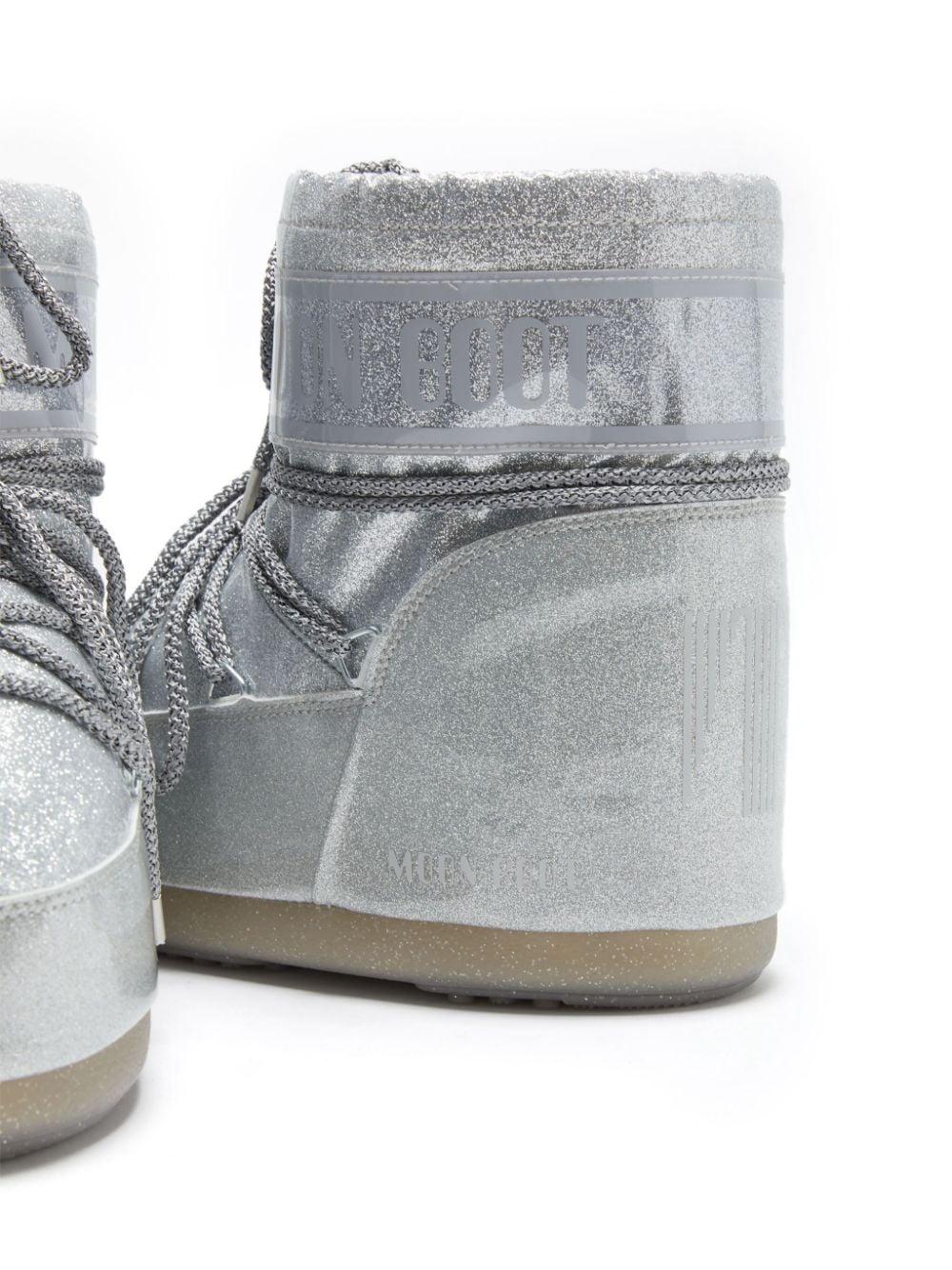 MOON BOOT Silver Low Glitter Icon
