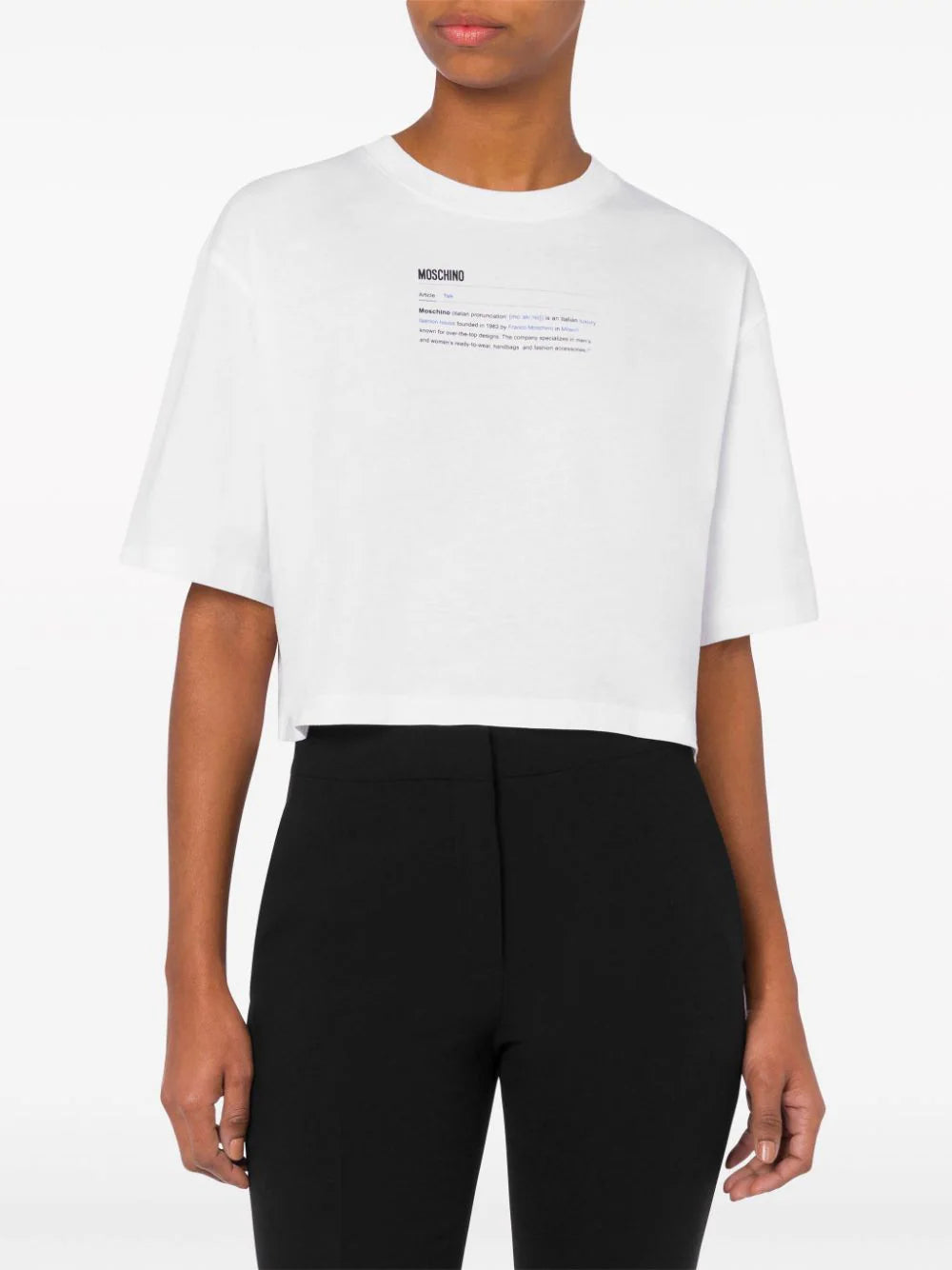 Moschino Cropped T-shirt With Print