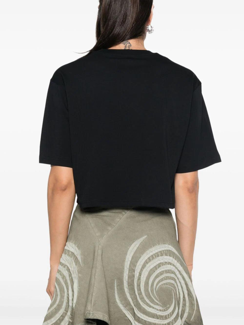 Moschino Drawn Teddy Bear Cropped T-shirt