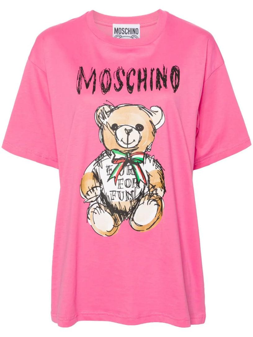 Moschino Drawn teddy bear t-shirt