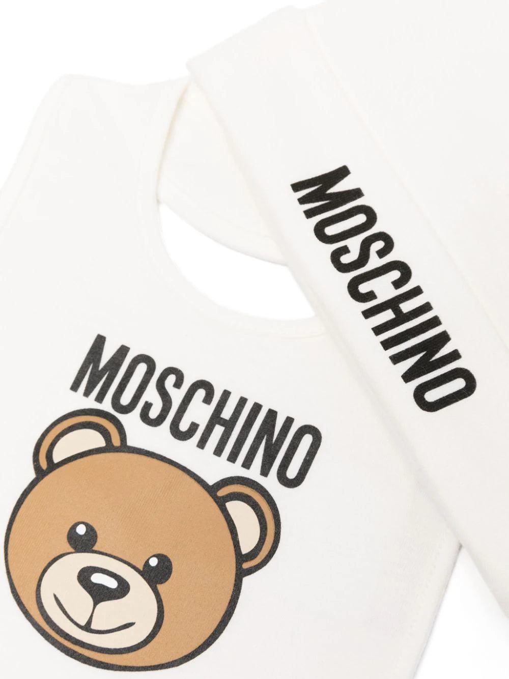 Moschino Kids Beanie Set With Teddy Bear Print