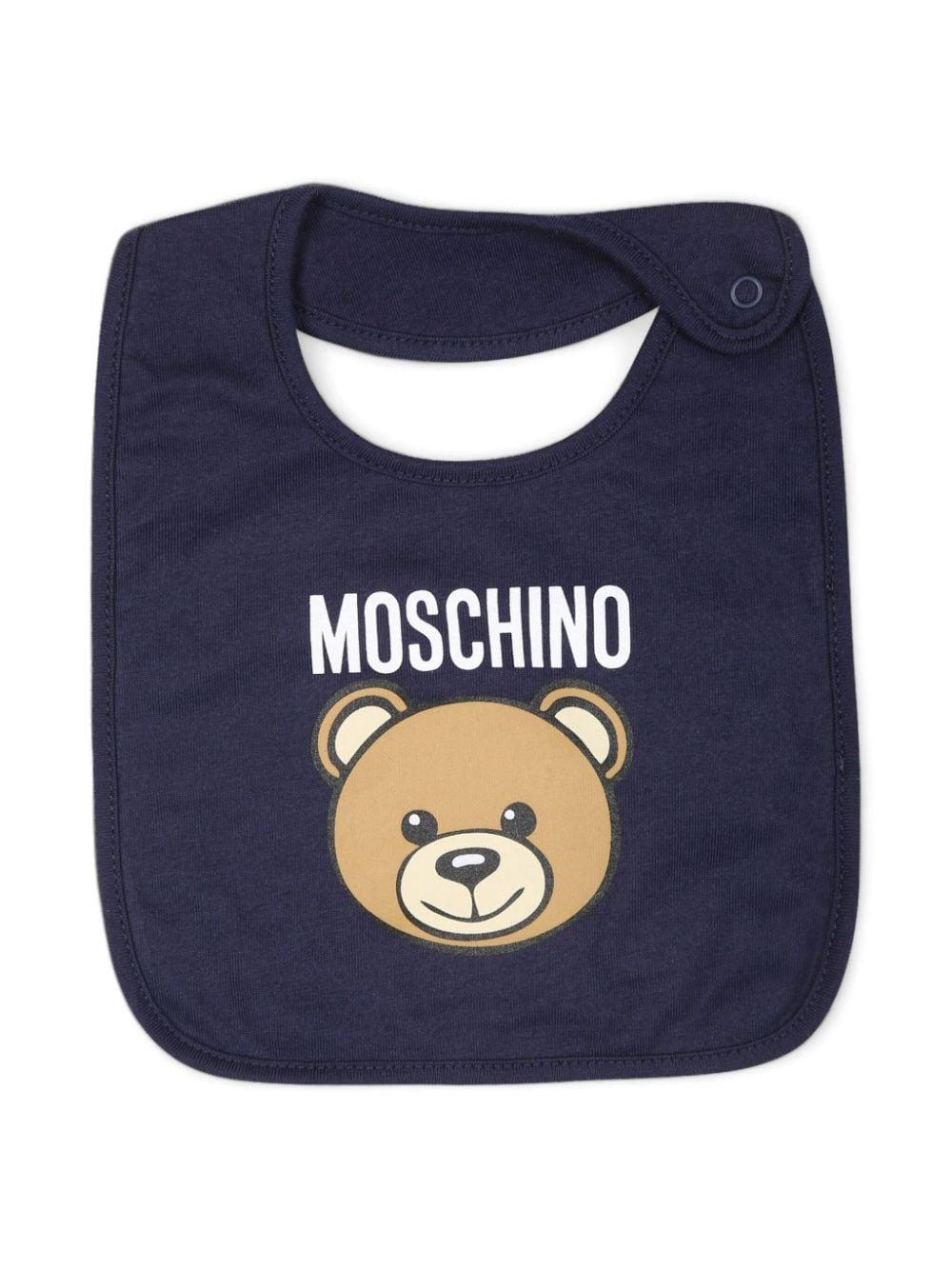 Moschino Kids Beanie Set With Teddy Bear Print