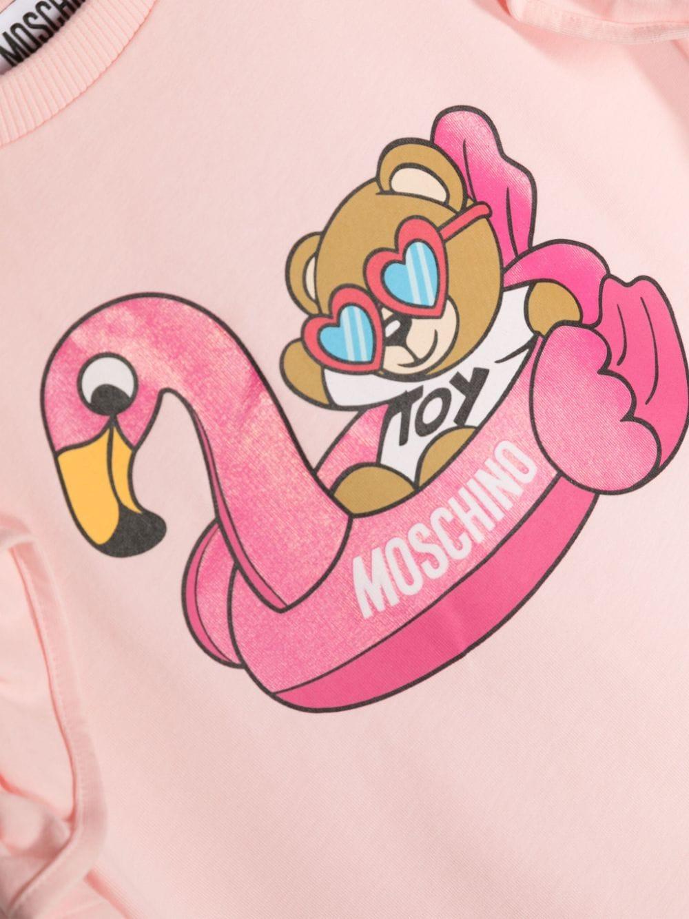 Moschino Kids Pool Party Teddy Bear Jersey T-shirt