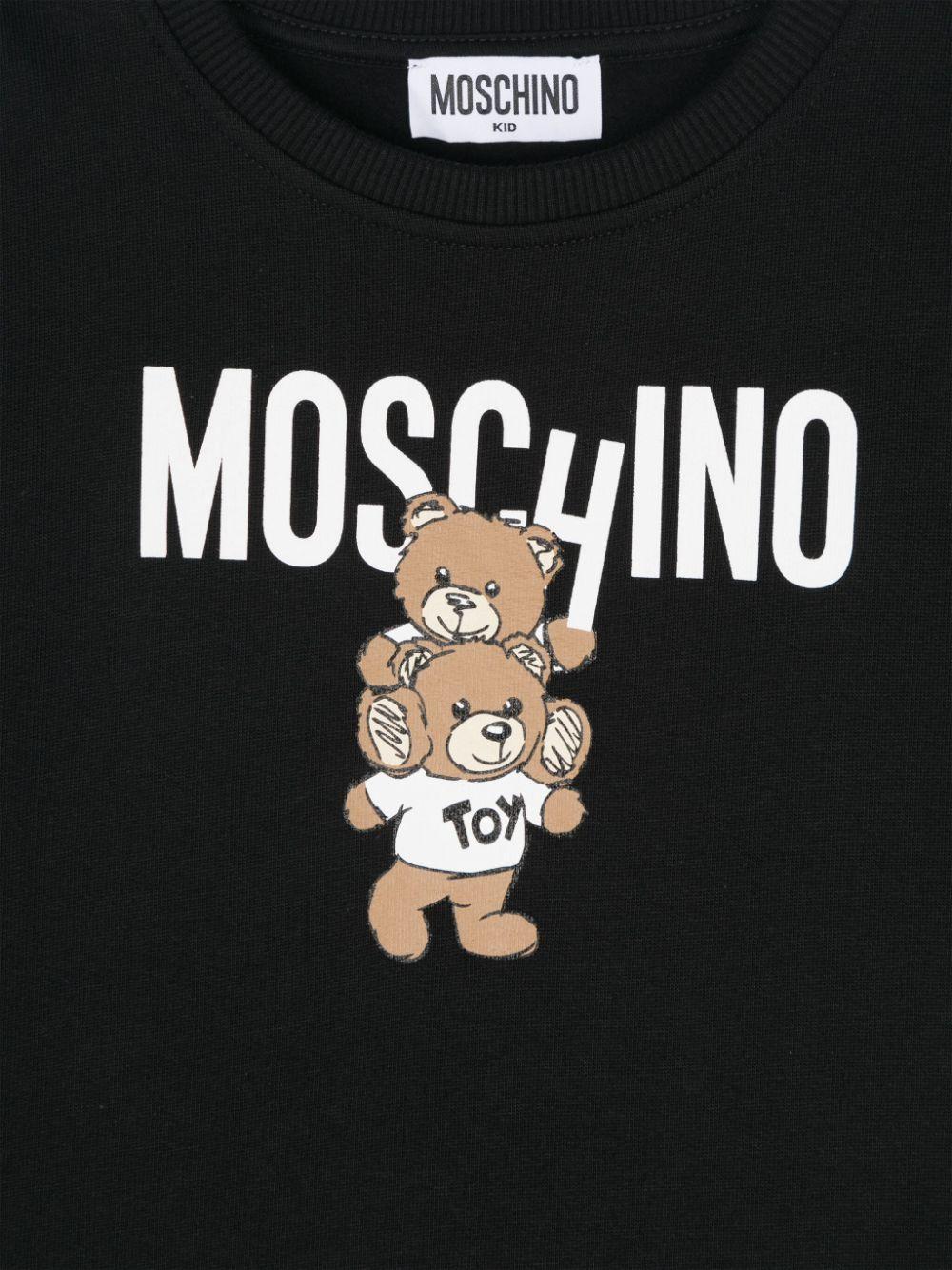 Moschino Kids Sweatshirt Dress With Teddy Bear