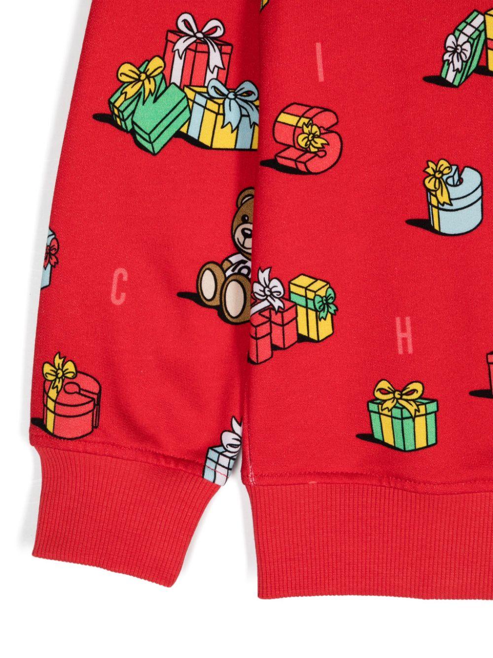 Moschino Kids Sweatshirt With Teddy Bear Print
