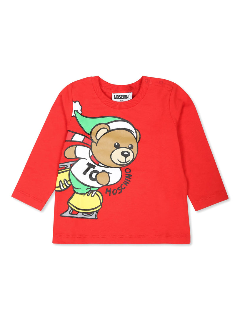 Moschino Kids T-shirt with teddy bear print
