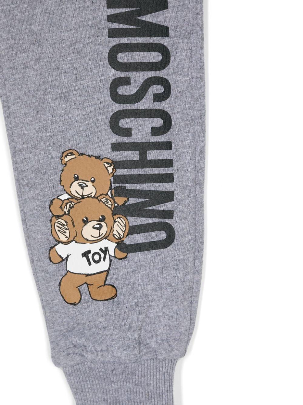 Moschino Kids Teddy Bear-print Cotton Track Pants