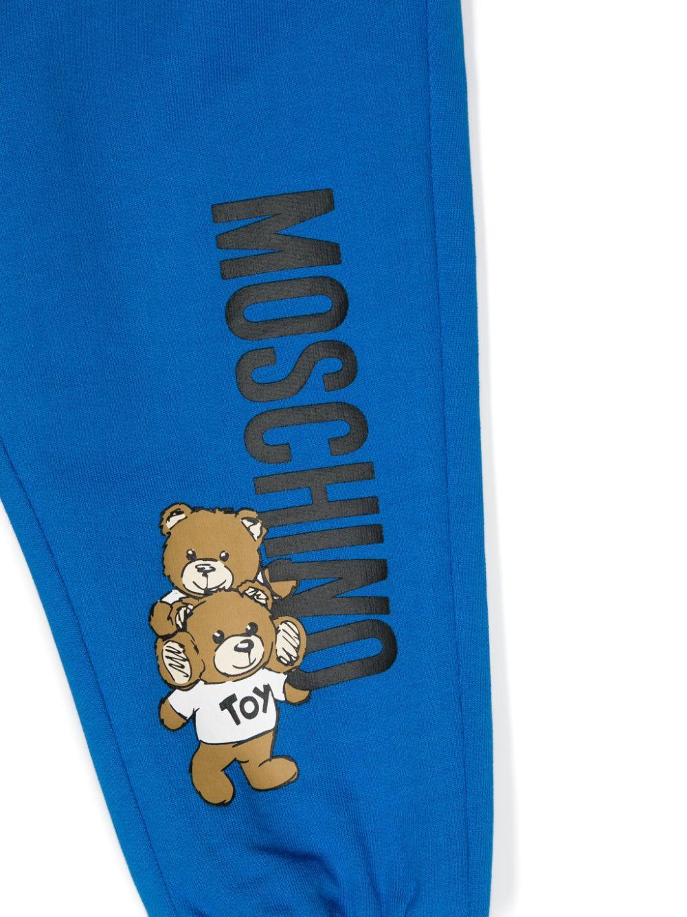 Moschino Kids Teddy Bear-print Cotton Track Pants