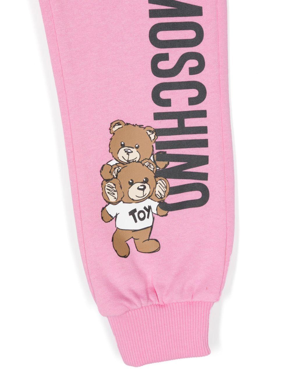 Moschino Kids Teddy Bear-print Cotton Track Pants