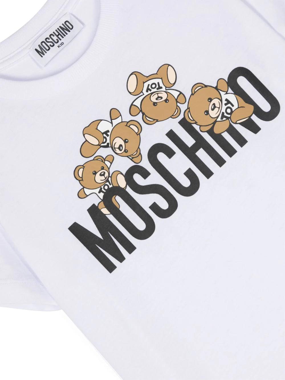 Moschino Kids Teddy Logo Jersey T-shirt