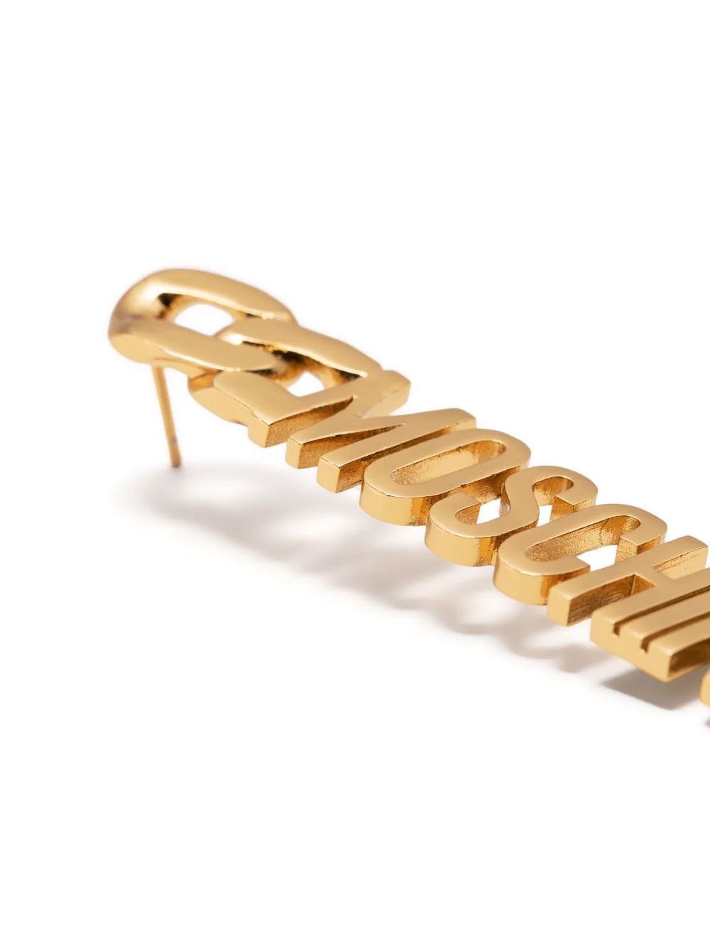 Moschino Lettering Logo Drop Earrings