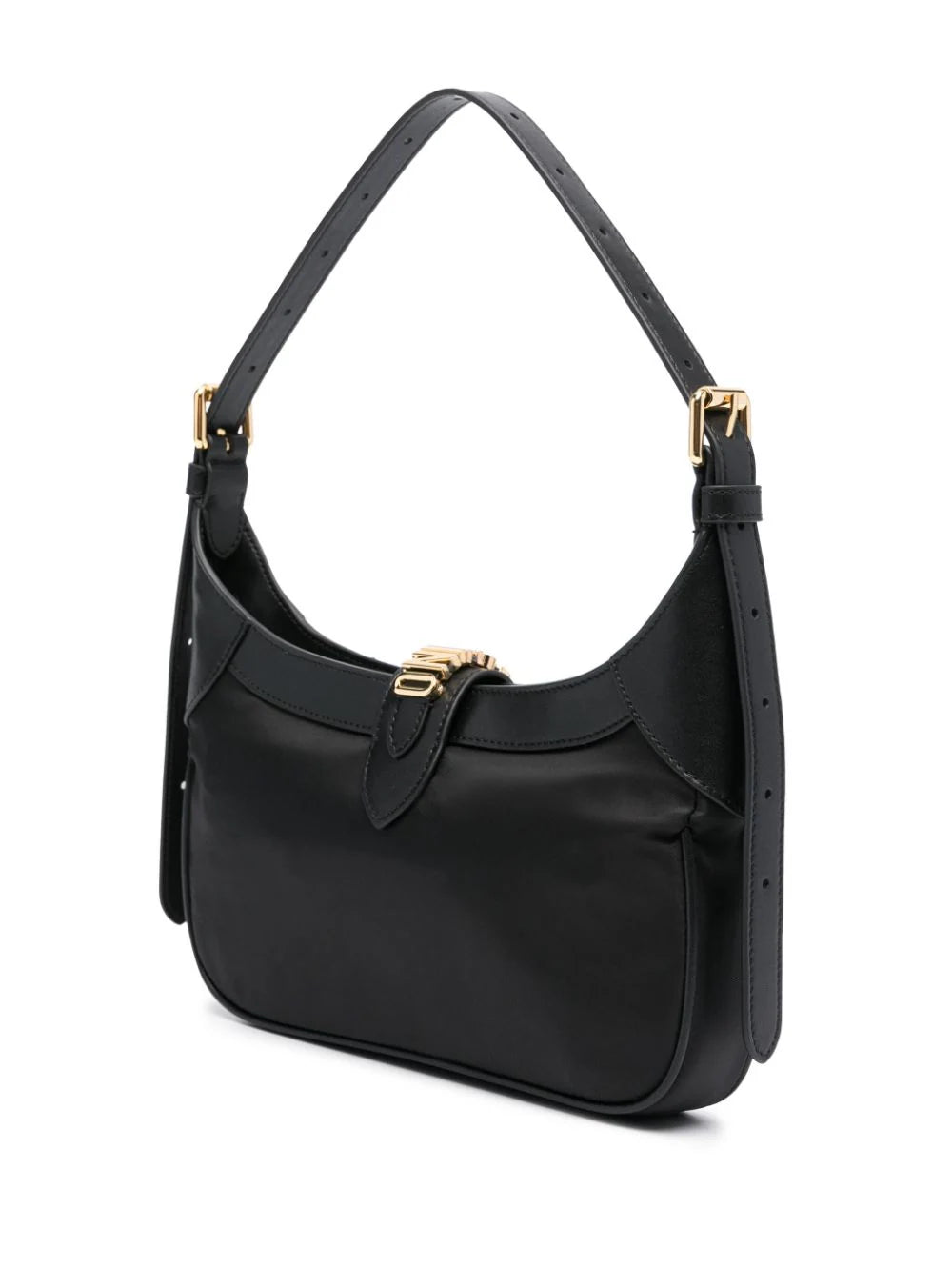 Moschino Lettering Logo Nylon Hobo Bag