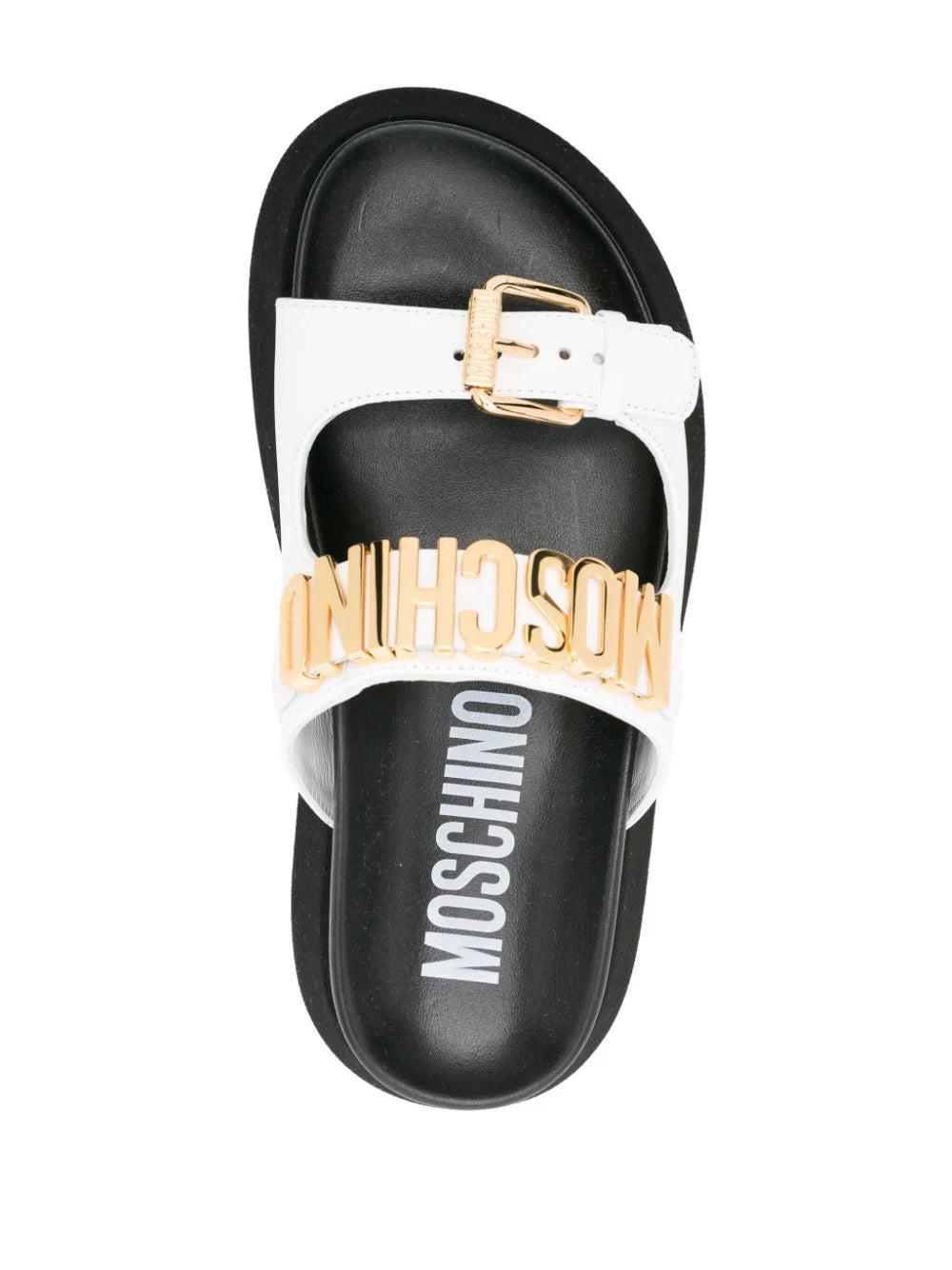 Moschino Lettering Logo Sandals