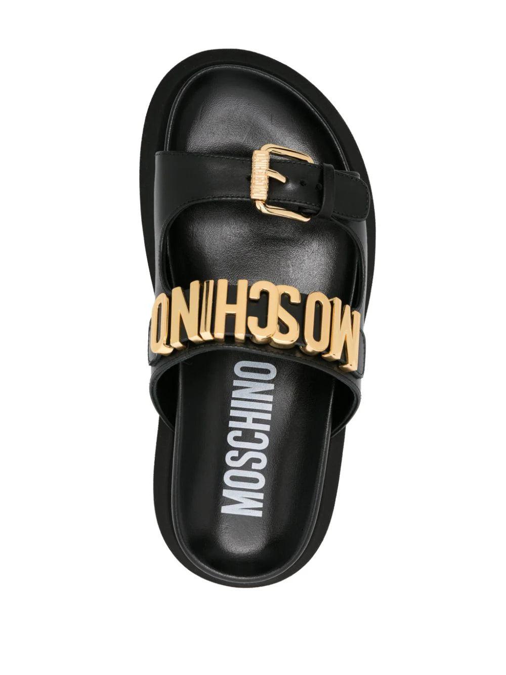 Moschino Lettering Logo Sandals