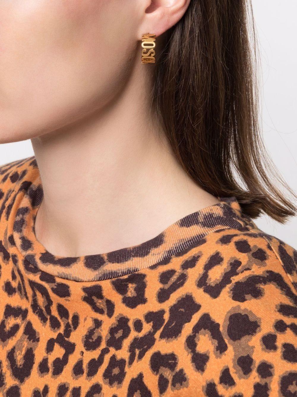 Moschino Lettering Logo Small Earrings