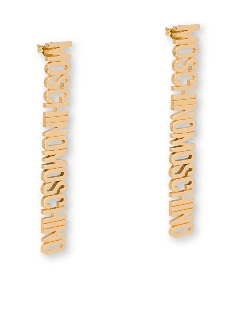 Moschino Logo Lettering Drop Earrings