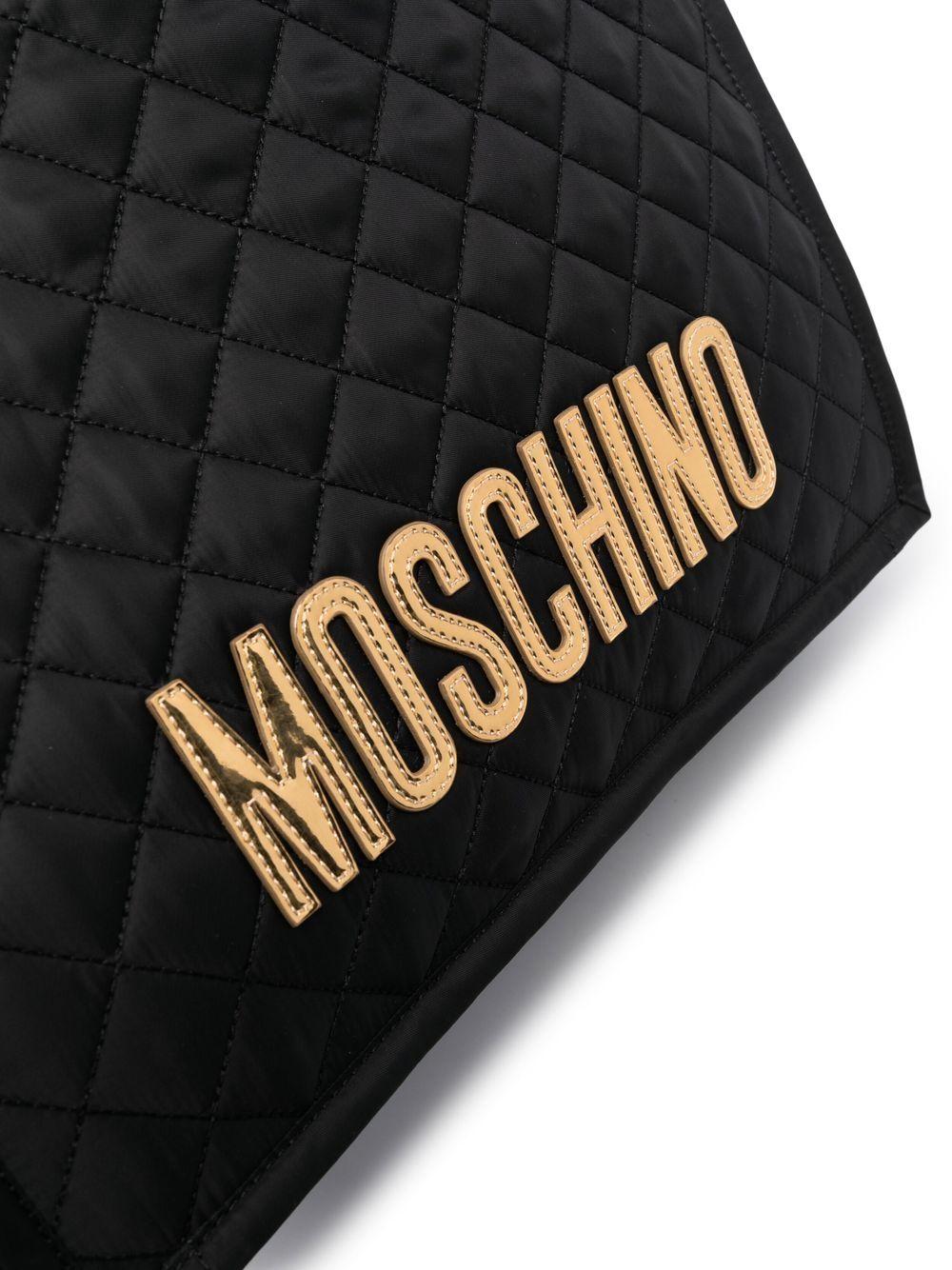 Moschino Logo Quilted Tote Bag