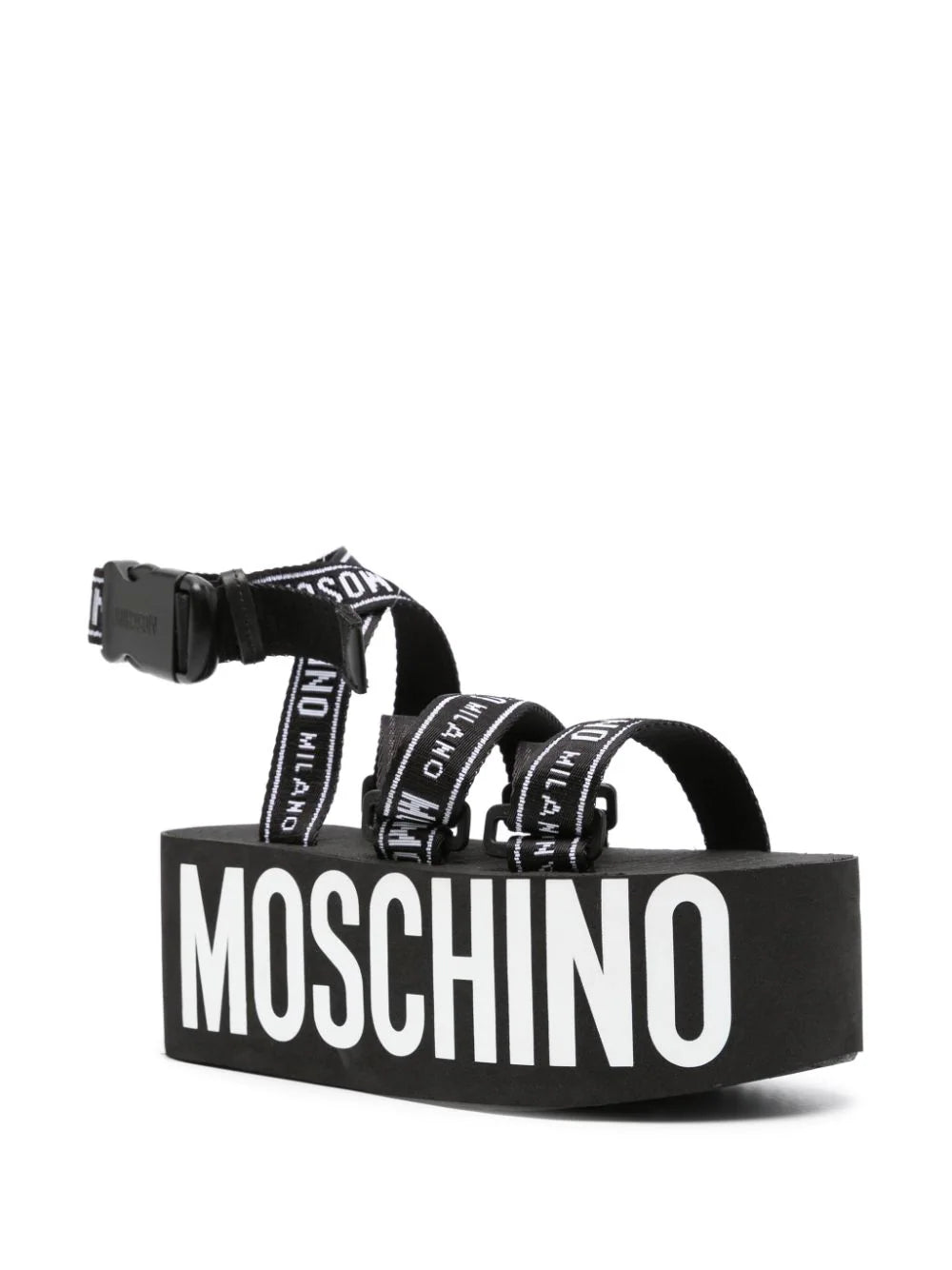 Moschino Logo Tape Sandals