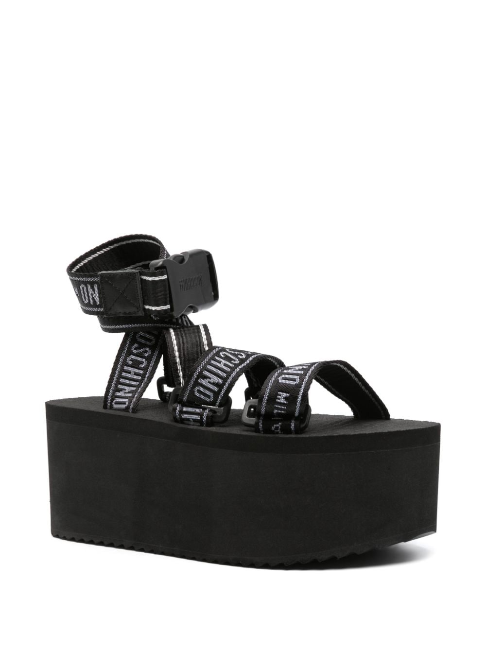 Moschino Logo Tape Sandals