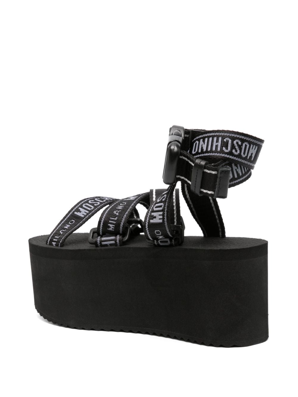 Moschino Logo Tape Sandals