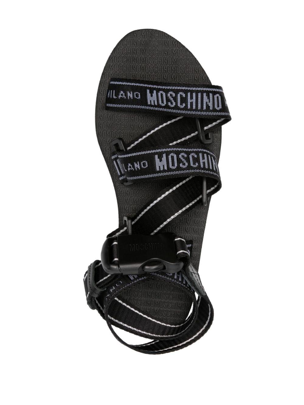 Moschino Logo Tape Sandals
