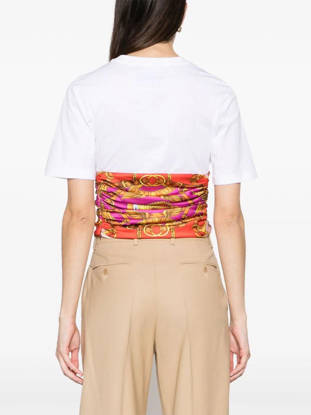 Moschino Scarf Detail Cropped T-shirt