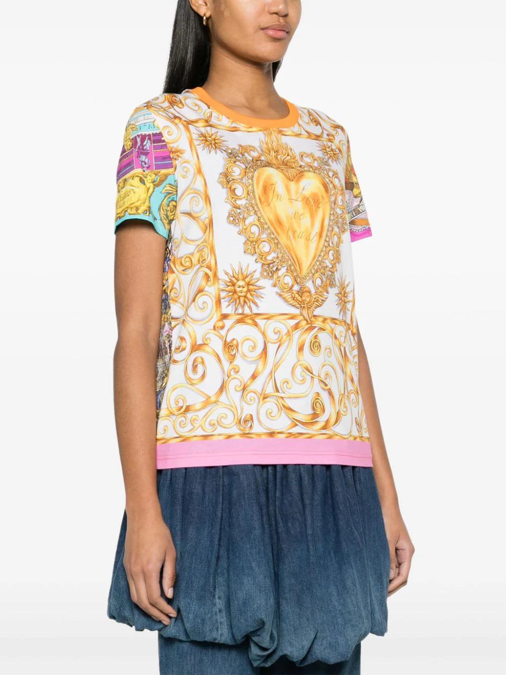Moschino T-shirt With Scarf Print