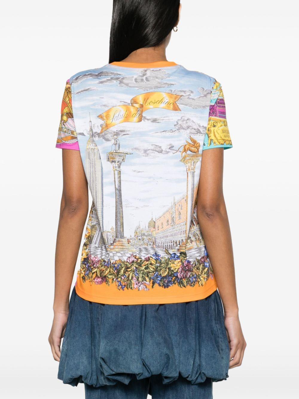 Moschino T-shirt With Scarf Print