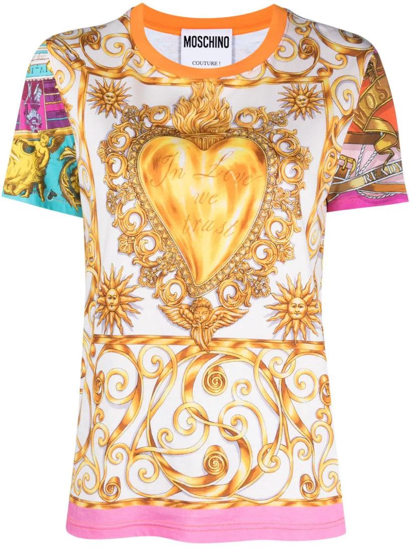 Moschino T-shirt with scarf print