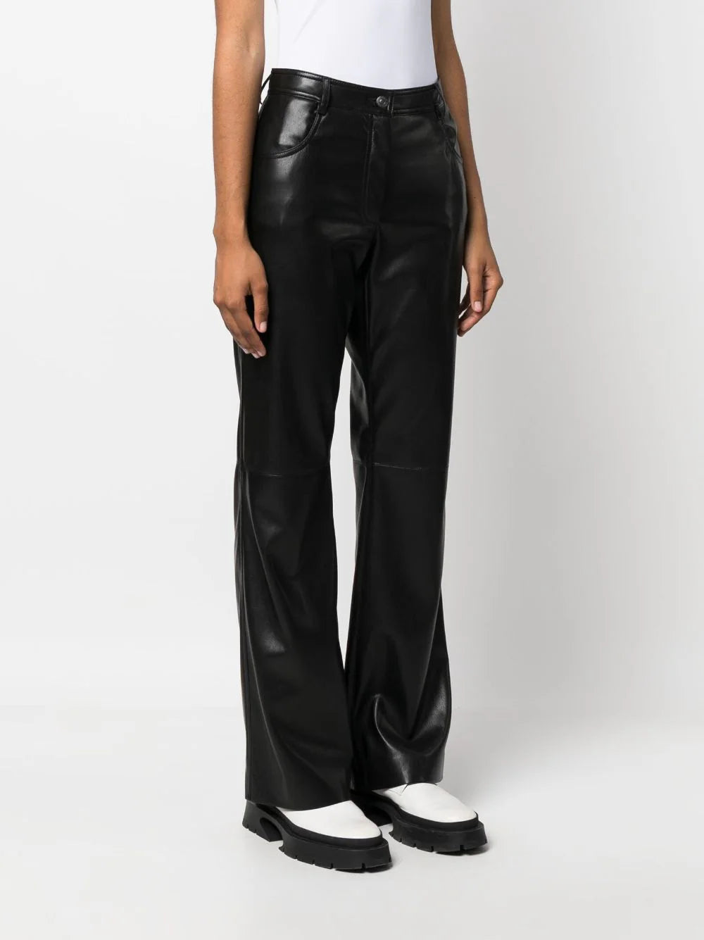 MSGM Faux Leather Trousers