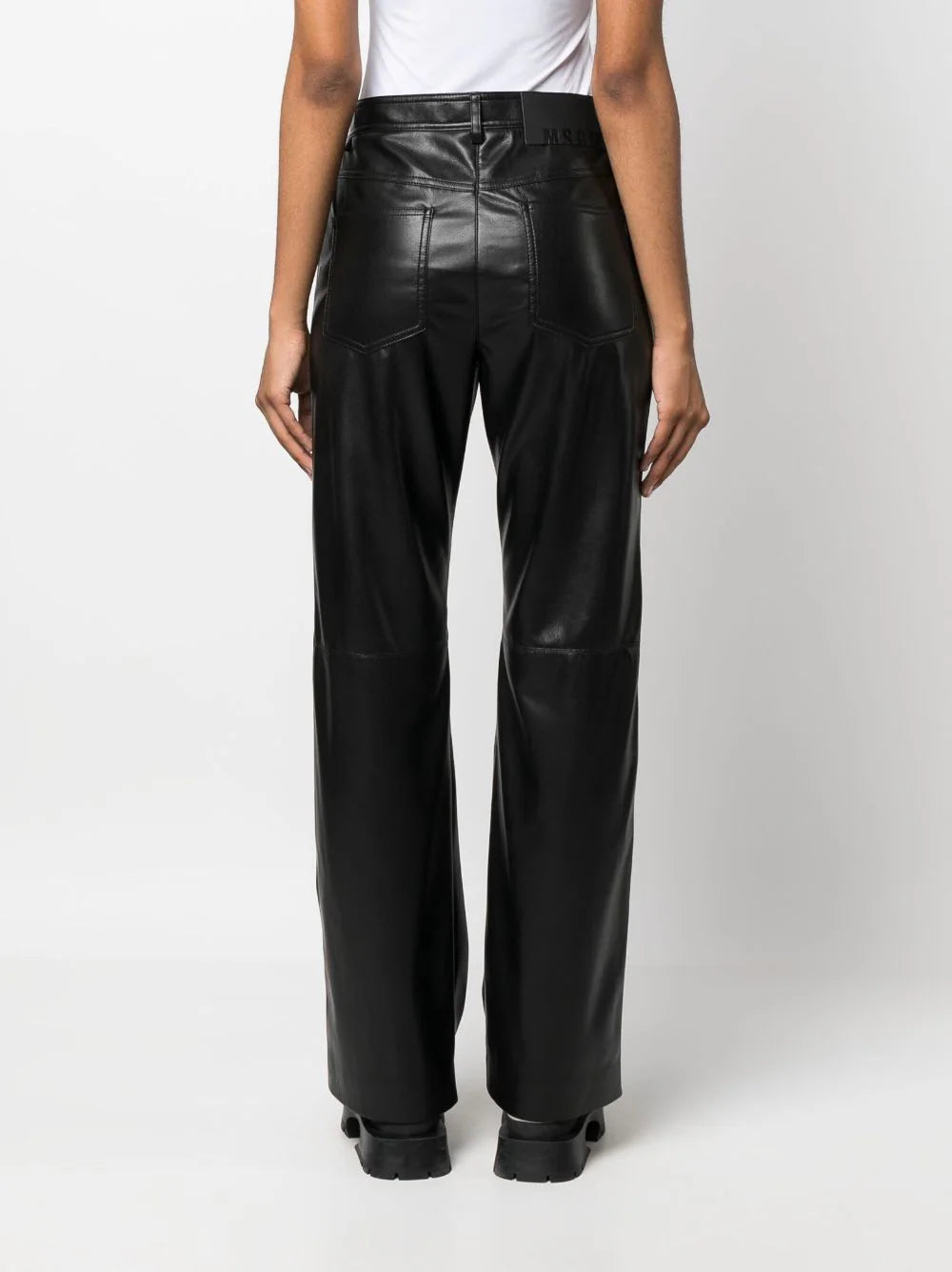 MSGM Faux Leather Trousers
