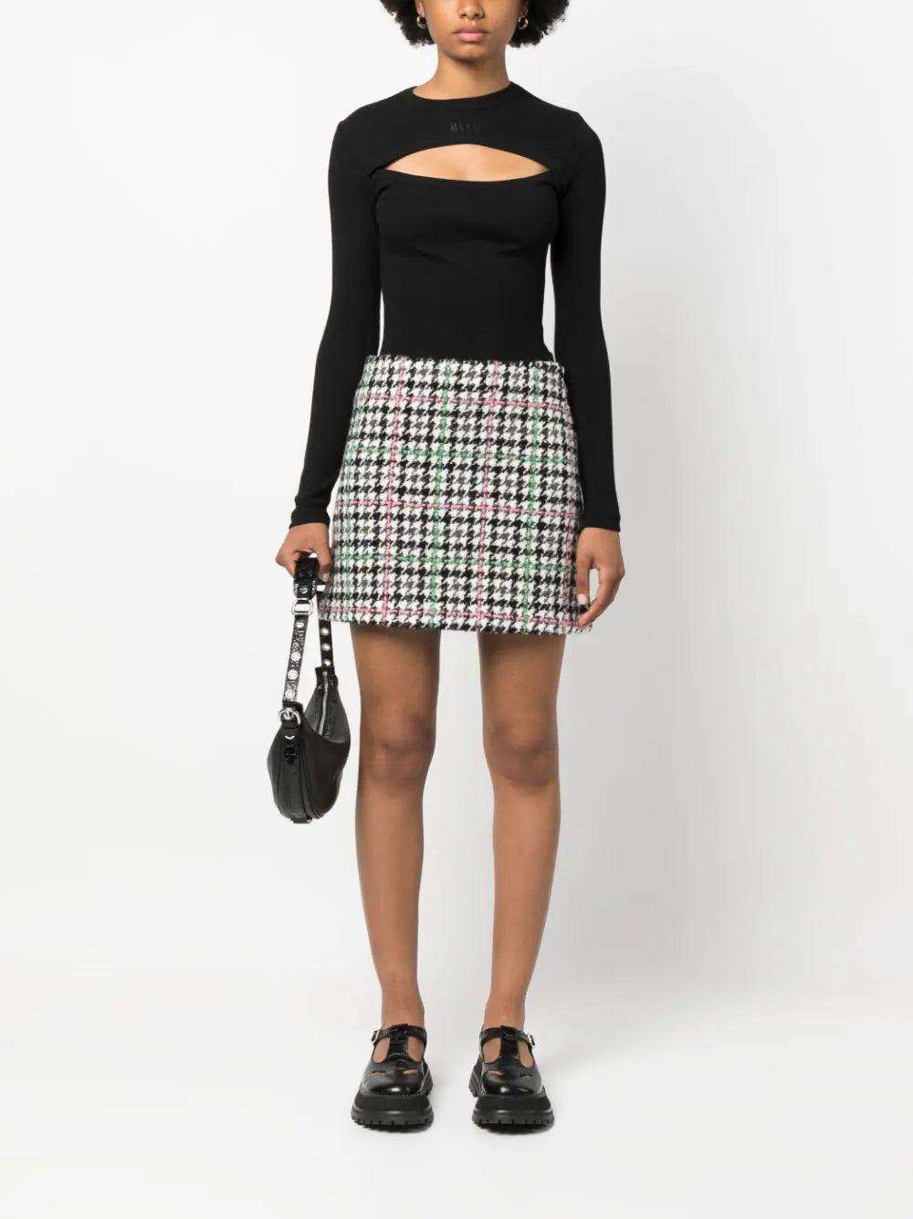 MSGM "houndstooth Check" Skirt