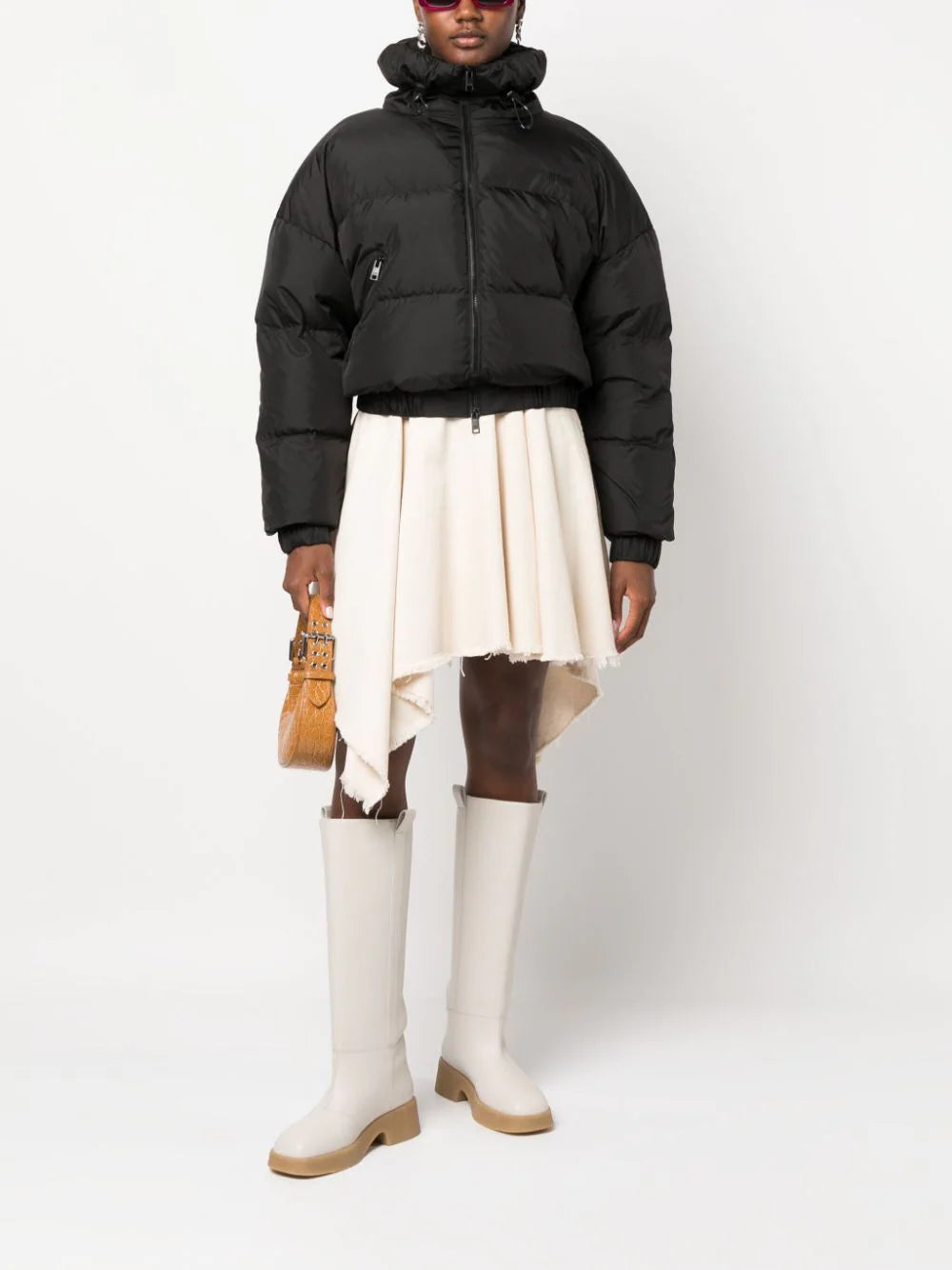 MSGM "ripstop Nylon" Cropped Down Jacket